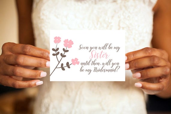 We will be sisters, Future sister in law, Soon we will be, Sisters, Sister in law card, Sister in law, Will you be my, Bridesmaid, Ask Il_570xn