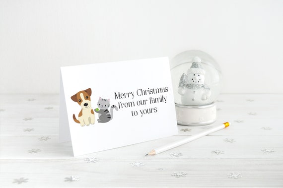 Funny Christmas Cards Dog And Cat Cards Cat Christmas Card Dog Christmas Card Cat Cards Dog Cards Funny Holiday Cards Christmas Card By Sweet Party Wishes Catch My Party
