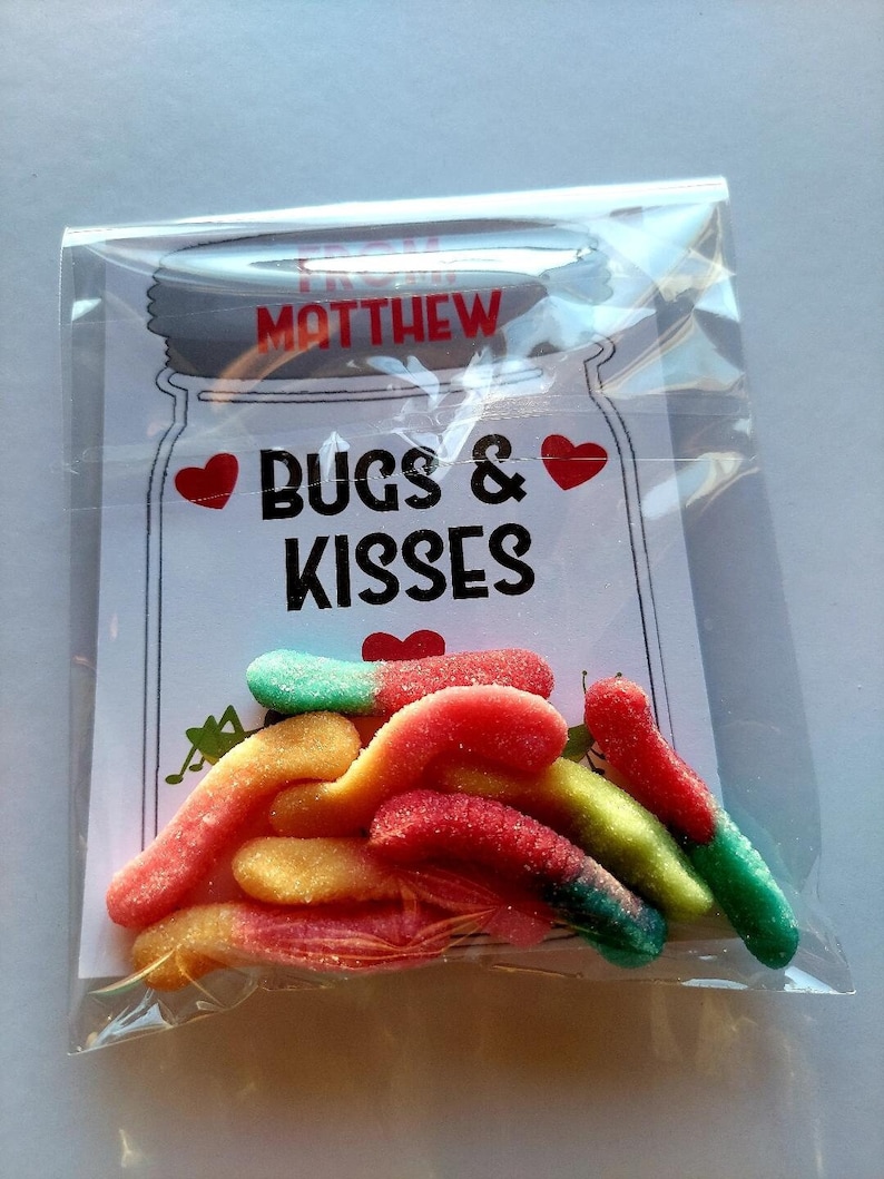 Printable Bugs and Kisses Valentine Card Kids Valentines for | Etsy