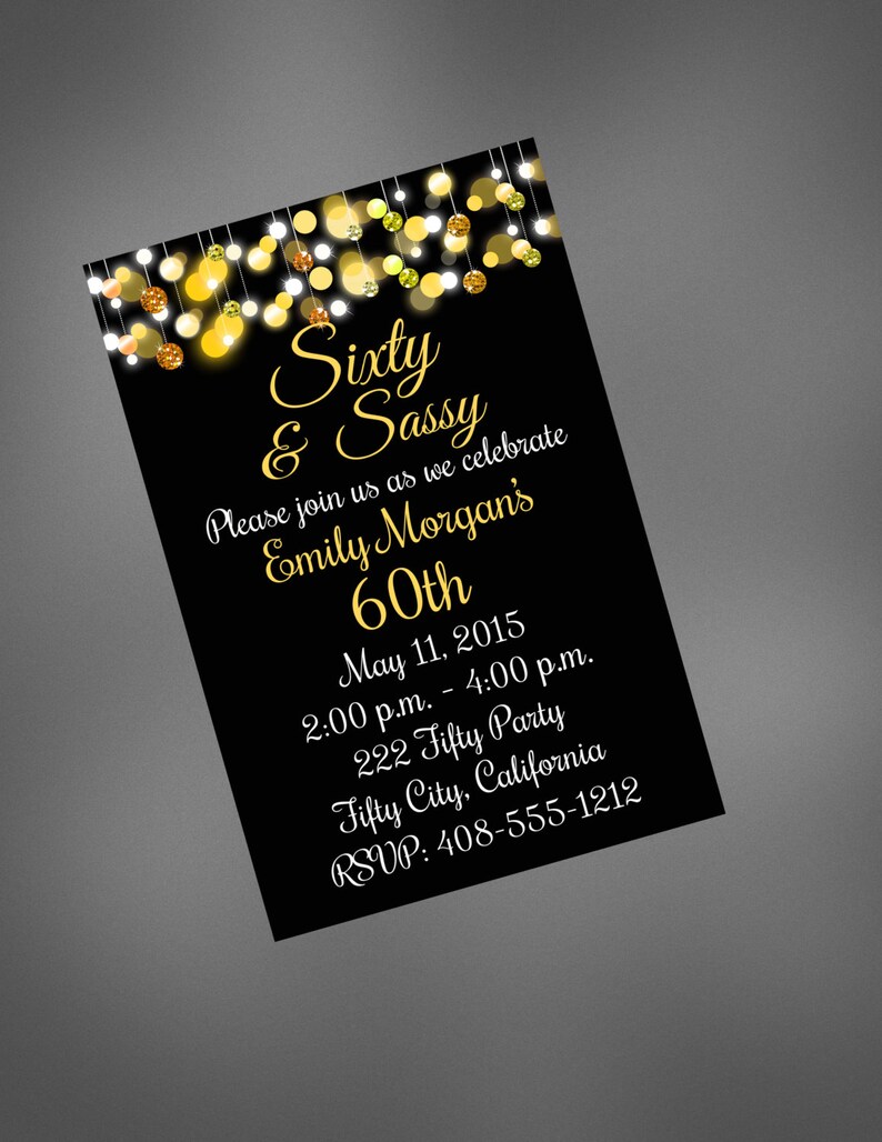 60th Birthday Invitation 60th Surprise Party Invitation Etsy