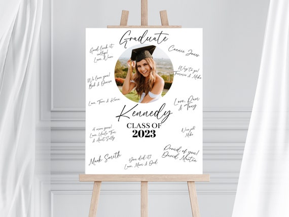 Editable Graduation Signature Guest Book Sign Template, Printable