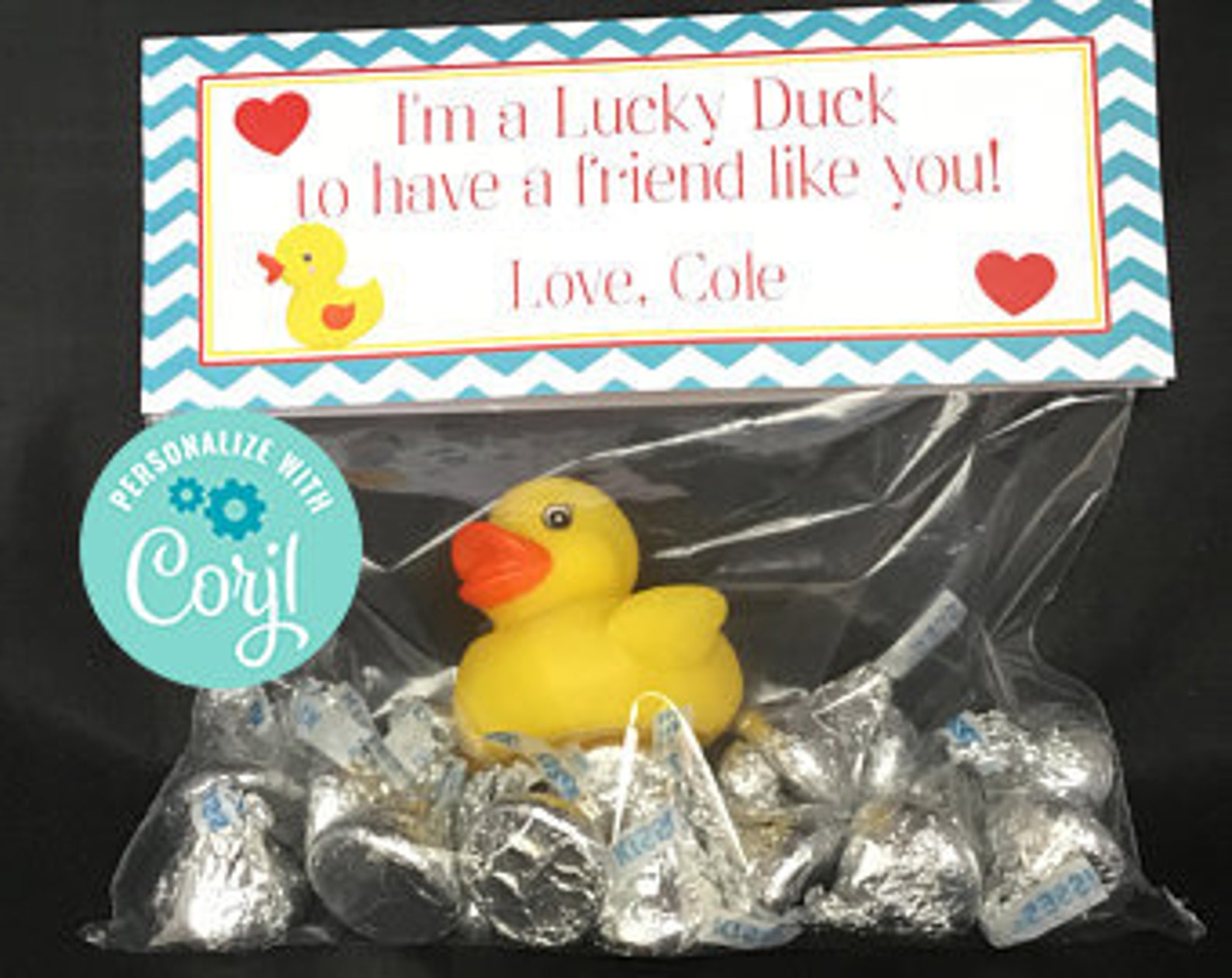 Editable Lucky Duck Bag Topper Lucky Duck Valentines Etsy