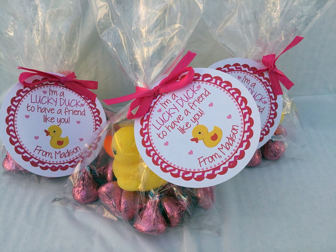 Editable Lucky Duck Valentines Day Tags Rubber Ducky | Etsy Canada