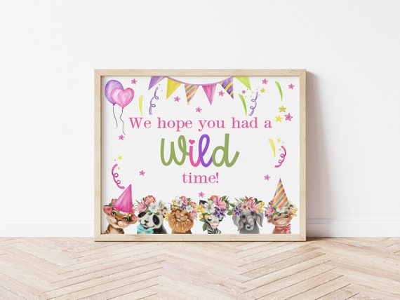 We You Had a Wild Time, Party Animals, Animal Party, Animal Birthday, Safari Party, Wild One, Two Wild, Young Wild and Three, Instant, PABP Il_570xn