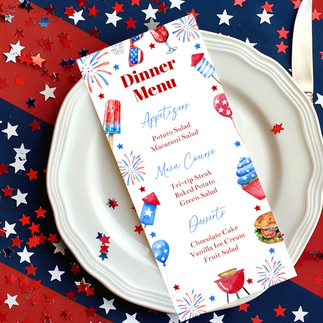 fourth of july dinner menu