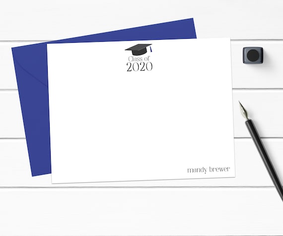 Graduation Thank You Cards, Personalized Stationary, Graduation Gift, Class of 2020, Graduation Stationary, Personalized Gift, Custom Gift Il_570xn