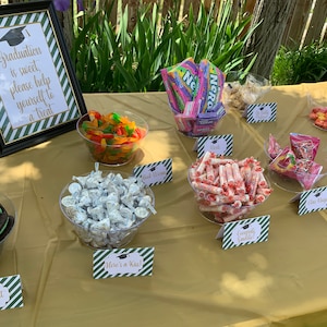 Graduation party decorations, Graduation candy buffet, Graduation party decor, Graduation decorations, Graduation favors, Class of 2024