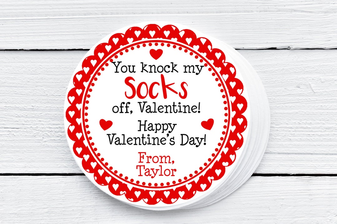 You Knock My Socks Off Valentine, Kids Valentines, Fuzzy Socks, School