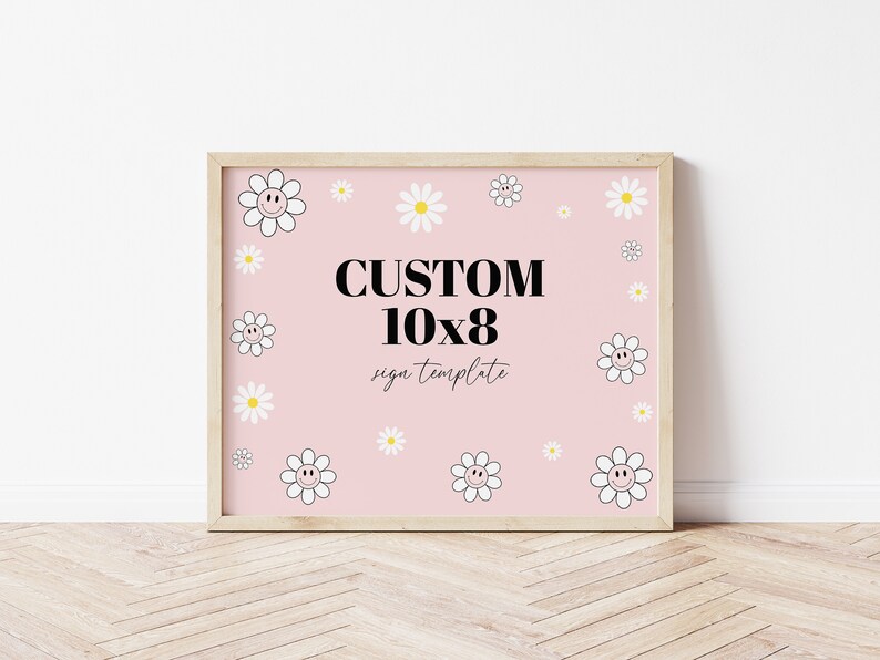 Smiley Face Daisy Birthday Party Invitation Bundle, Retro Printable ...