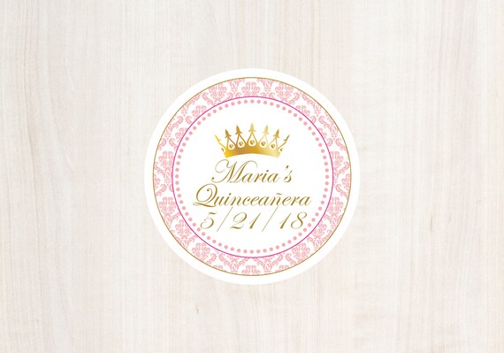 Quinceanera Party Favor Tag Quinceanera Decorations Quinceanera