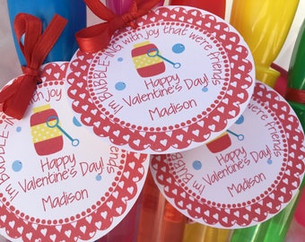 Bubble Valentine Tag, Valentine Bubbles, Bubble-ing With Joy, Valentine's Day, Non Candy Valentine, Kids Valentines, Preschooler Valentines