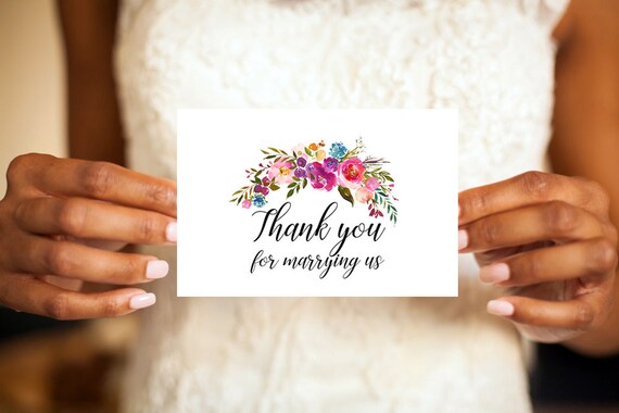 Thank you for marrying us, Officiant wedding card, Minister wedding card, Priest wedding card, Rabbi wedding card, Card for officiant Il_570xn
