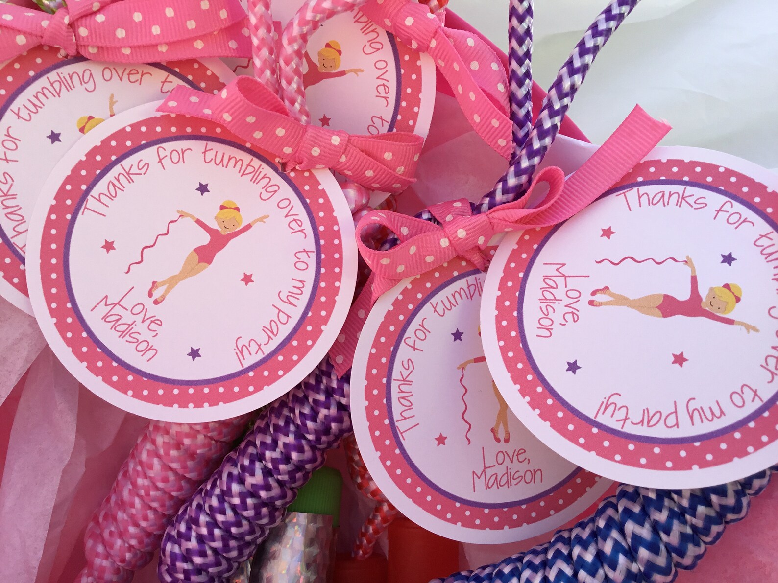 Gymnastics Favor Tag Printable Tags Gymnastics Party Etsy