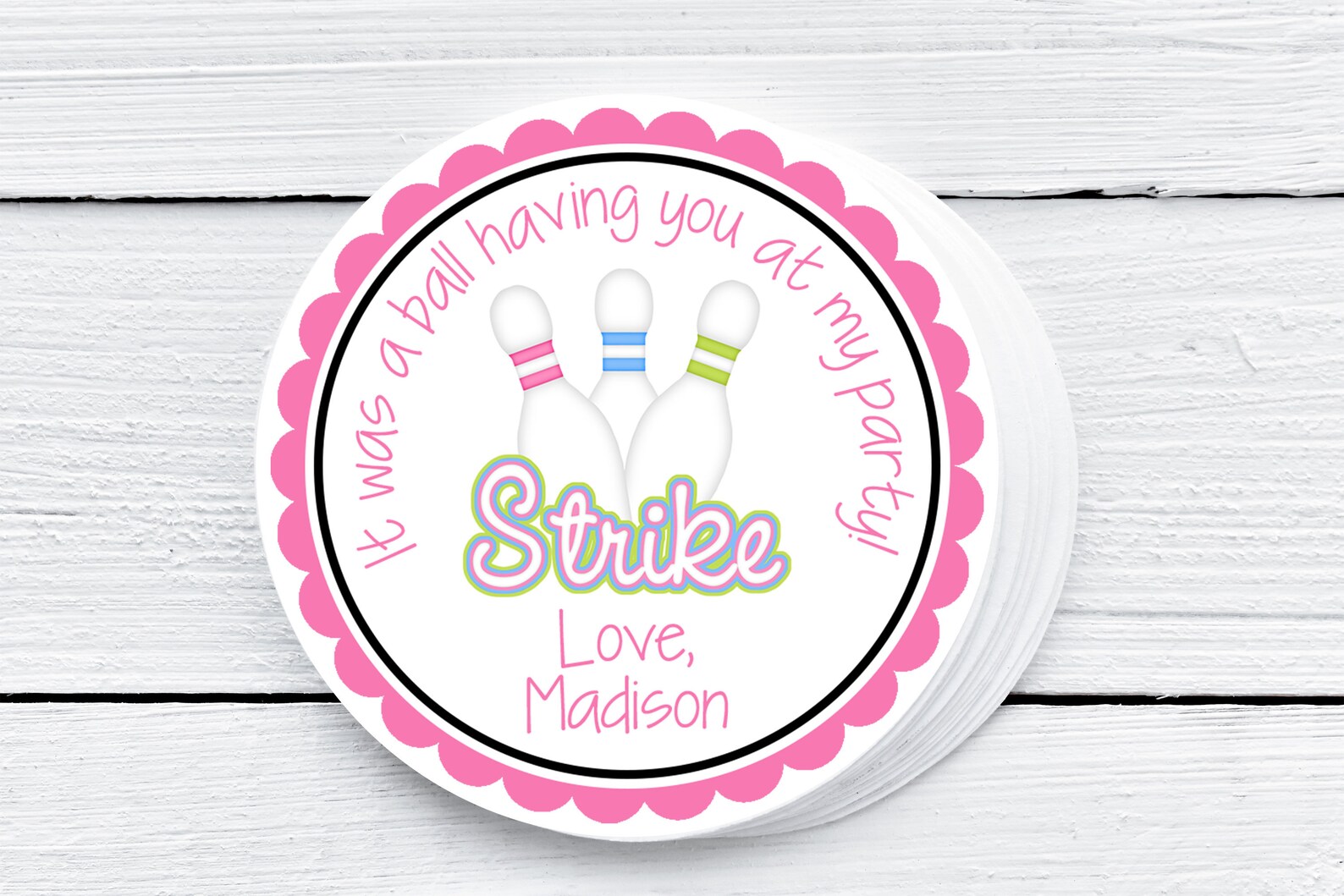 Printable Bowling Tag Bowling Party Bowling Favor Tag - Etsy