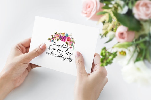 To my future son in law, Son in law wedding card, Card for daughters husband, Future son in law, To my son in law on his wedding day card Il_570xn