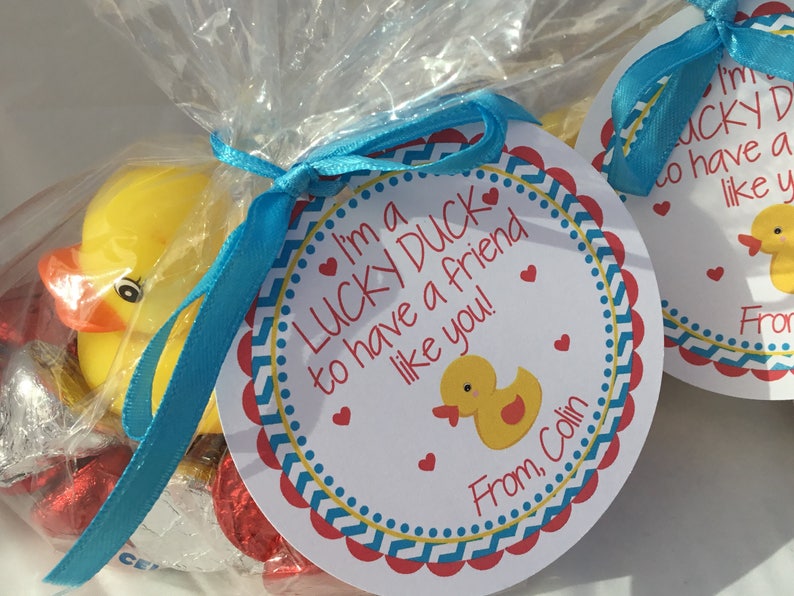 Preschool Valentines, I'm a Lucky Duck, Rubber Duck, Valentine's Day Tag, Rubber Ducky, Kids Valentines, Valentine Cards For Kids, Preschool image 5