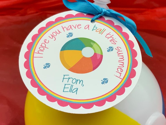Have a Ball Favor Tag, School Tag, End of Year Favor Tag, I Hope You Have a Ball Favor Tag, Summer Vacation Tag, Have a Ball, Beach Ball Tag Il_570xn