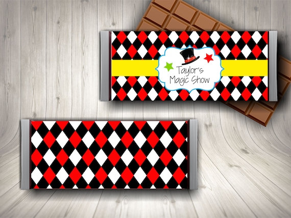 Magic Show Candy Bar Wrapper, Magic Chocolate Bar Wrapper, Magic Party, Magic Birthday, Candy Bar Wrapper, Printable Candy Wrapper, Favor Il_570xn