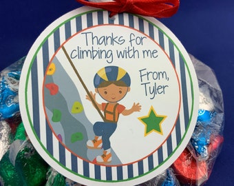 Rock Climbing Birthday Favor Tag, Rock Climbing Birthday Tag, Rock Climbing Party, Boy Birthday Favor Tag, Climbing Party, Wall Climb, ROCB