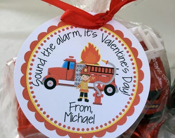 Fire Truck Valentine, Fireman Valentine, Firefighter, Valentine, Fireman, Firetruck Valentine, Valentine's Day, Fire Truck, Preschool