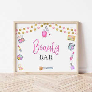 Makeup Spa Party Bundle Templates, Printable Spa Party Signs, Spa Party ...