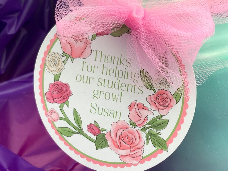 Thanks for helping our students grow, Staff Valentines, Roses Valentines, Valentine Thank You Tags image 1