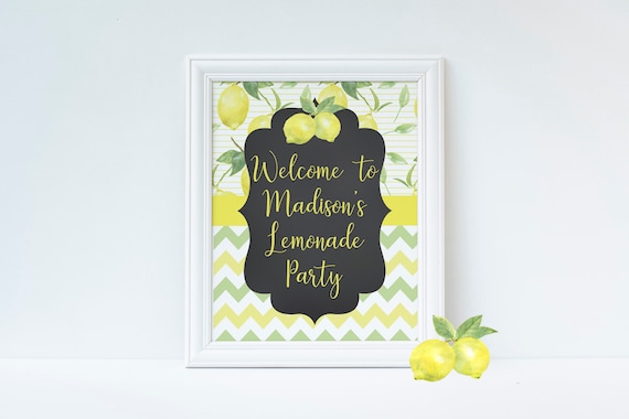 Lemonade Welcome Sign, Lemonade Decorations, Lemon Decor, Lemonade Party, Lemonade Baby Shower, Lemonade, Lemonade Birthday, Printable Il_570xn