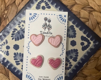 Handmade Concha Bread Earrings