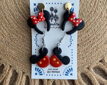 Mickey and Minnie earrings