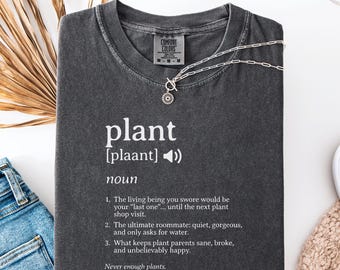 Comfort Colors Plant Lover Shirt, Minimalist Gardener Tee, Crazy Plant Lady, Plant Lover Gift, Plant Mom Tee, Gardening Mom Gift for Her