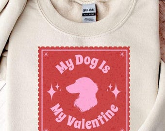 Bluza z jamnikiem na Walentynki, Koszulka dla mamy jamnika, Bluza z psem na Walentynki, Prezent dla miłośnika psów, Prezent na Walentynki dla niej