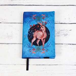 Folk Animals Book Cover, Waterproof Adjustable Book Protector, Padded Cover for Paperback and Hardcover Book, Book Lover Gift  | Nuva