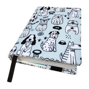 Paw-some Pals  Book Cover, Waterproof Adjustable Book Protector, Padded Cover for Paperback and Hardcover Book, Book Lover Gift  | Nuva