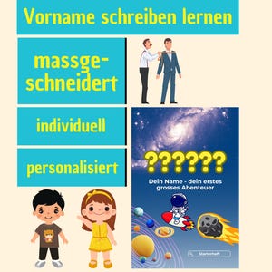 Personalized writing book for children to learn to write their own name playful exercises preschool and elementary school PDF to print