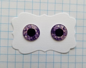 14mm Resin Blythe doll eye chips (F1), purple iris