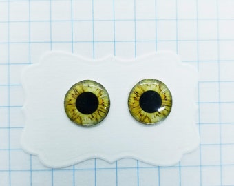 14mm Resin Blythe doll eye chips (F8), Yellow iris