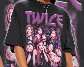 TWICE チェヨン レトロ ブートレッグ T シャツ、TWICE シャツ、K-POP