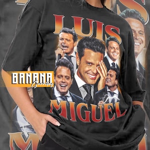 Vintage luis miguel shirt graphic designs 90s T-Shirt unisex adult tee bgl1016