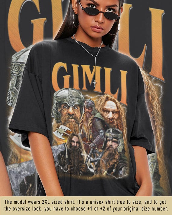 Vintage gimli shirt graphic designs 90s T-Shirt unisex adult tee