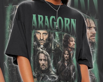 Camiseta unisex para adultos con diseños gráficos de Aragorn de los años 90, NDW32