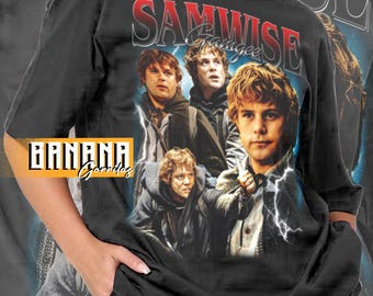Vintage samwise gamgee shirt graphic designs 90s T-Shirt unisex adult tee bgl1021