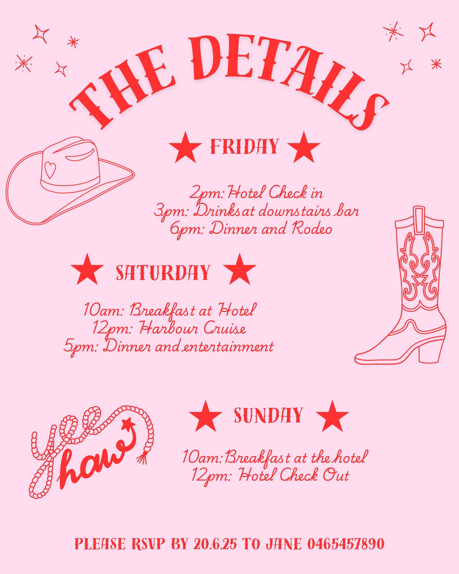 Last Rodeo Hens Digital Template Invitation - Etsy