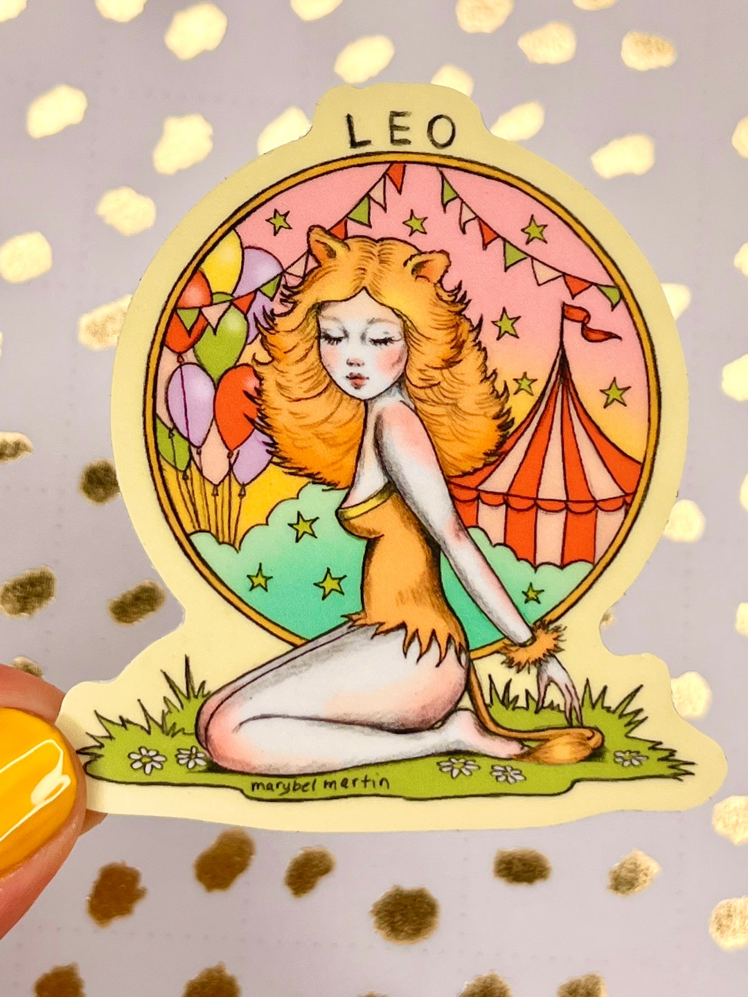 Leo Sticker - Vinyl Sticker by Marybel Martin - Etsy
