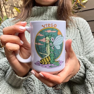 Jungfrau Kaffeetasse - Jungfrau Geschenk - Sternzeichen - Astrologie Geschenk - 15 oz Art Tasse von Marybel Martin