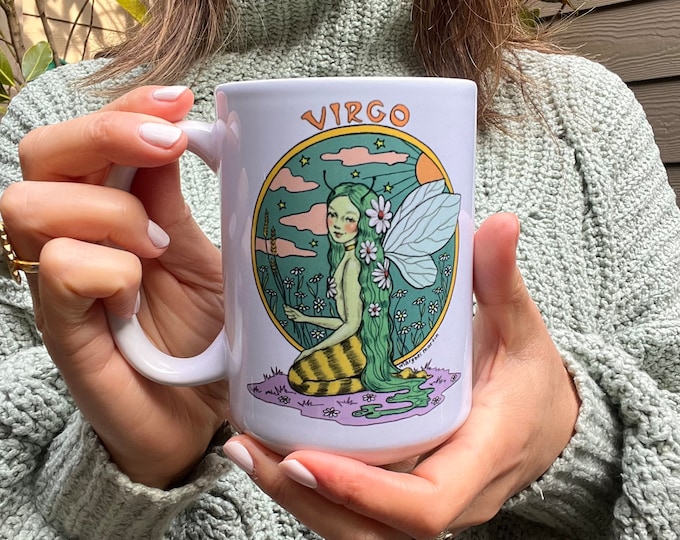 Virgo Coffee Mug - Virgo Gift - Zodiac Sign - Astrology Gift - 15 oz. Art Mug by Marybel Martin