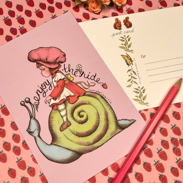 Enjoy the Ride - postcard - 4 x 6" by Marybel Martin
