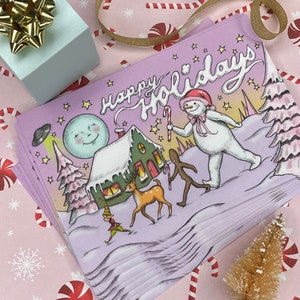 Snow Parade Holiday - carte postale - 10 x 15 cm par Marybel Martin