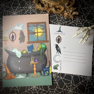 Witch Bath - Postkarte 10 x 15 cm von Marybel Martin
