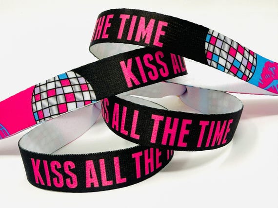 Kiss All The Time Wristband - Disco Occasionally Party Wristbands - Fan Concert memorabilia harry wristband - together together