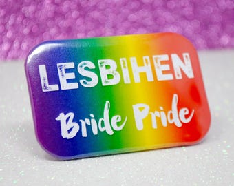 LESBIHEN Bride Pride Lesbian Gay Hen Party Badges - Bride Pride - LGBT Favours - Accessories - Team Bride - Lesbian Hen Do ~ Bachelorette